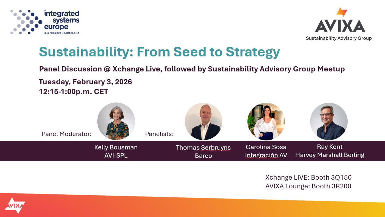 ISE 2026:  Sustainability, from Concept to Core AV Business Strategy