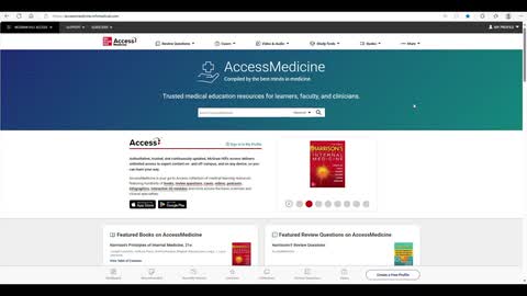 Study Tools on AccessMedicine