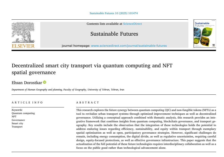 The Future of Urban Transport: Merging Quantum Computing and NFTs for Smarter Cities