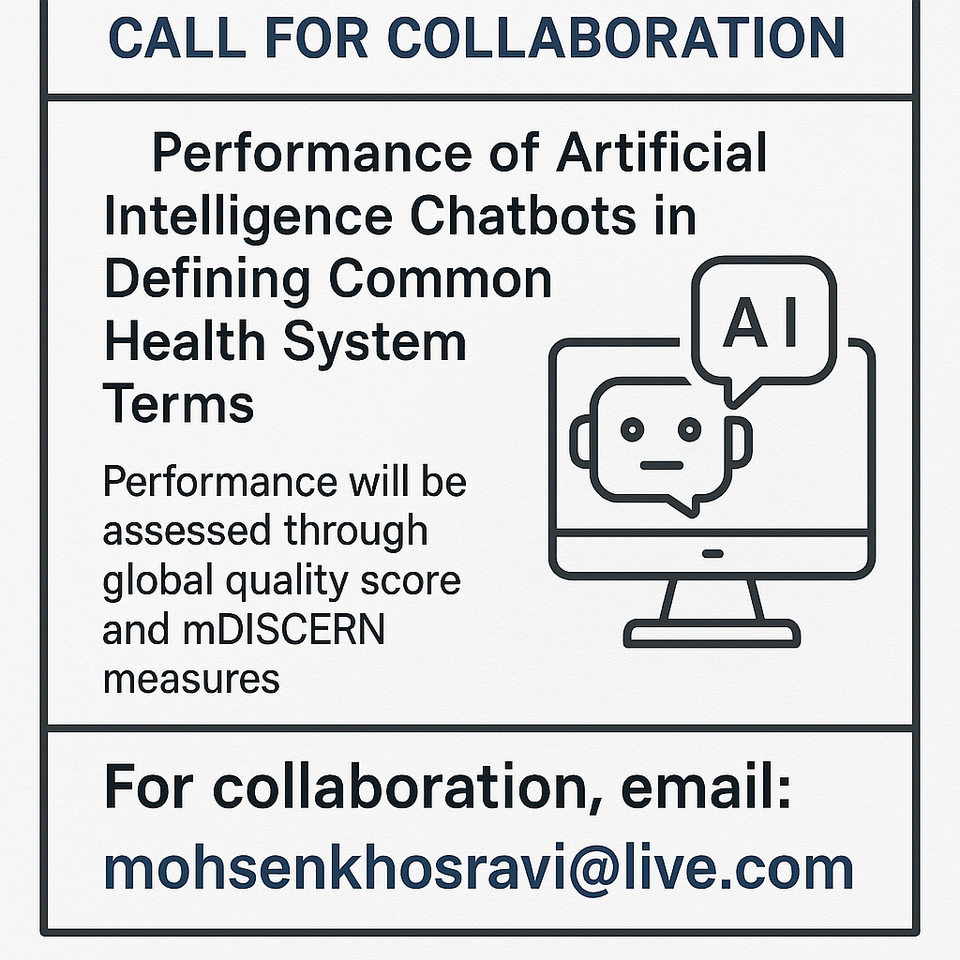 Call for Collaboration: Research Project on AI Chatbots in Health Systems