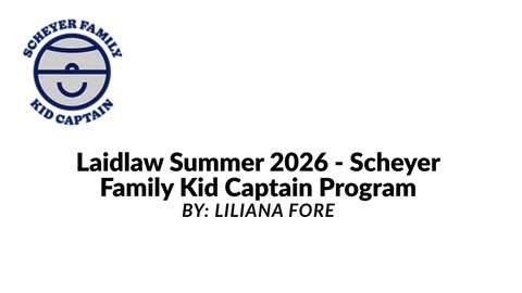 Liliana Fore Laidlaw Blog 2026