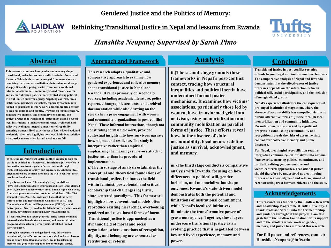 Gendered Justice and Politics of Memory: Rethinking Transitional Justice in Nepal