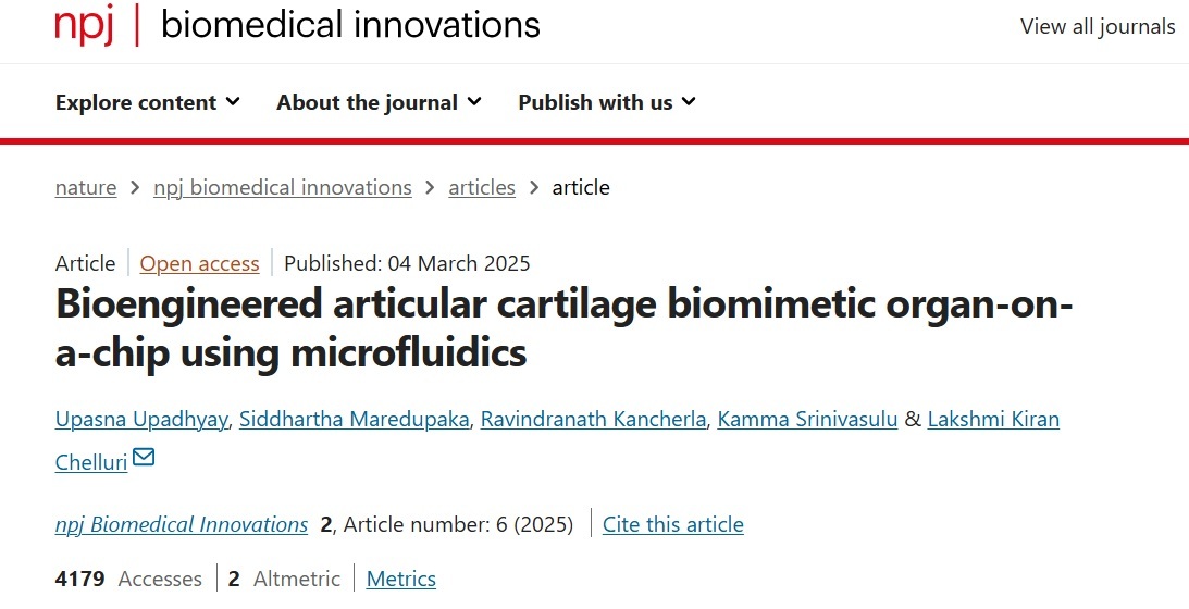 Bioengineered Articular Cartilage Biomimetic Organ-on-a-Chip Using Microfluidics