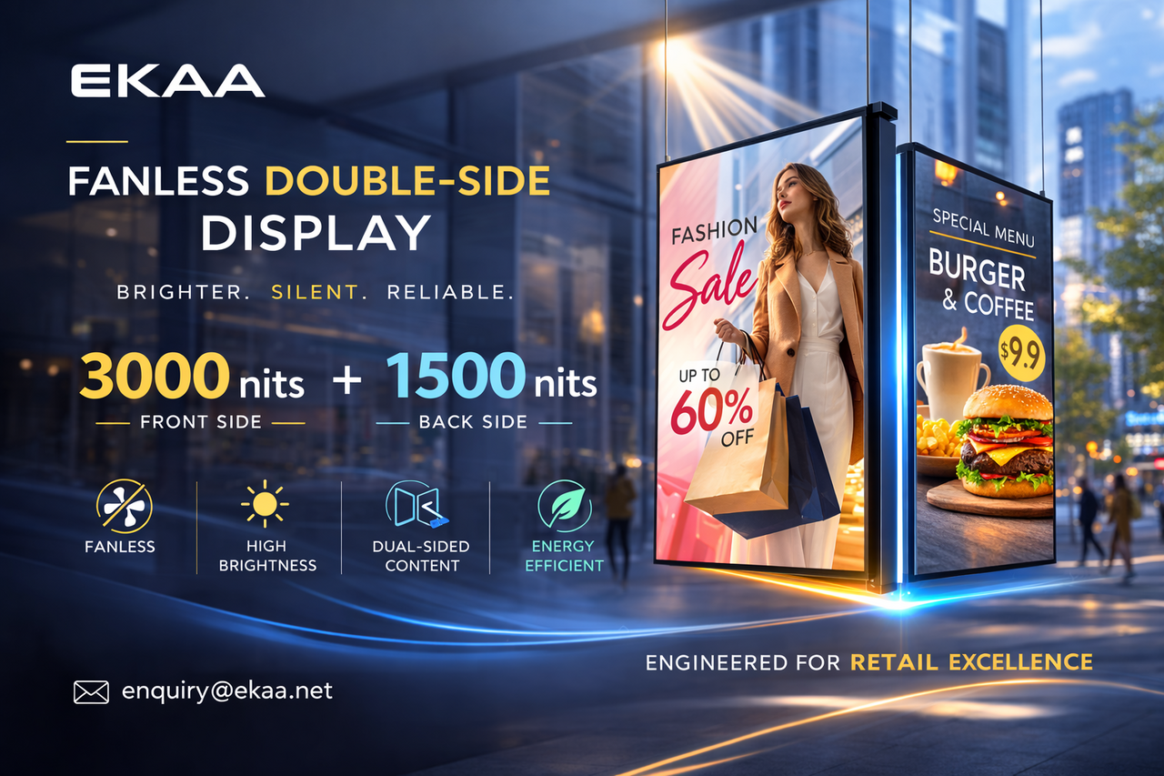 EKAA Leading the Future of Fanless High-Brightness Window Displays