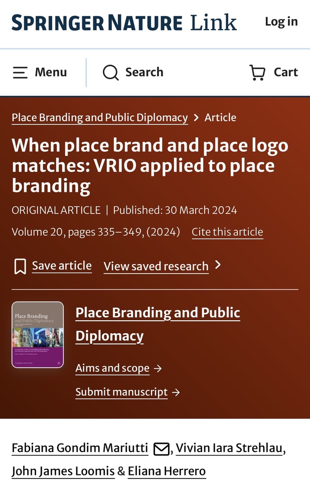 When place brand and place logo matches: VRIO applied to place branding